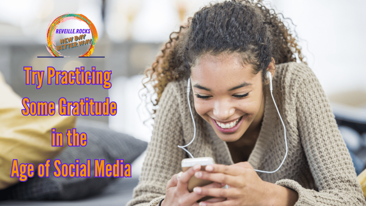 Young lady on social media enjoying it.