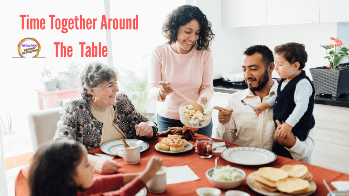 Family Enjoying a meal together.