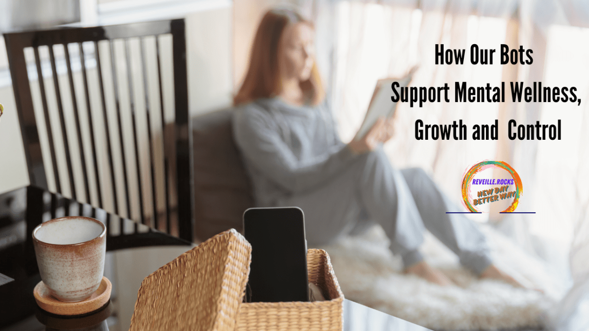 lady reading who uses a trained emotional support bot by a smart phone.