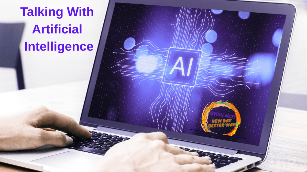 Person talking with AI on the computer